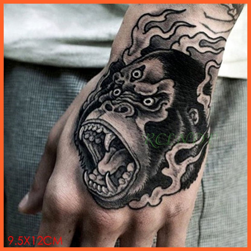 Waterproof Temporary Tattoo Stickers | Eagle Crow Gothic Eye Flash Tattoo Hand Back Arm  Body Art For Women Men | whatagift.com.au.