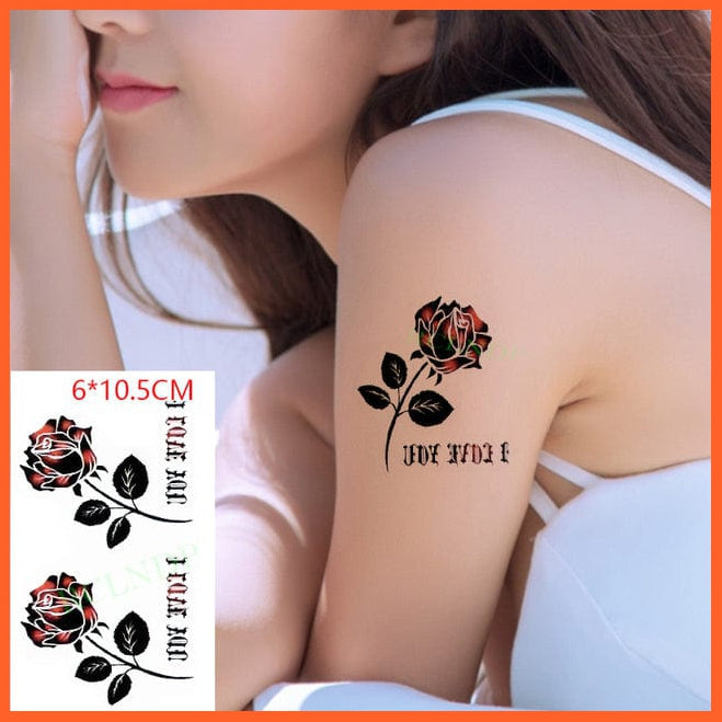 whatagift.com.au Tattoo Wine Red 2 Temporary Waterproof Tattoo Sticker For Fingers