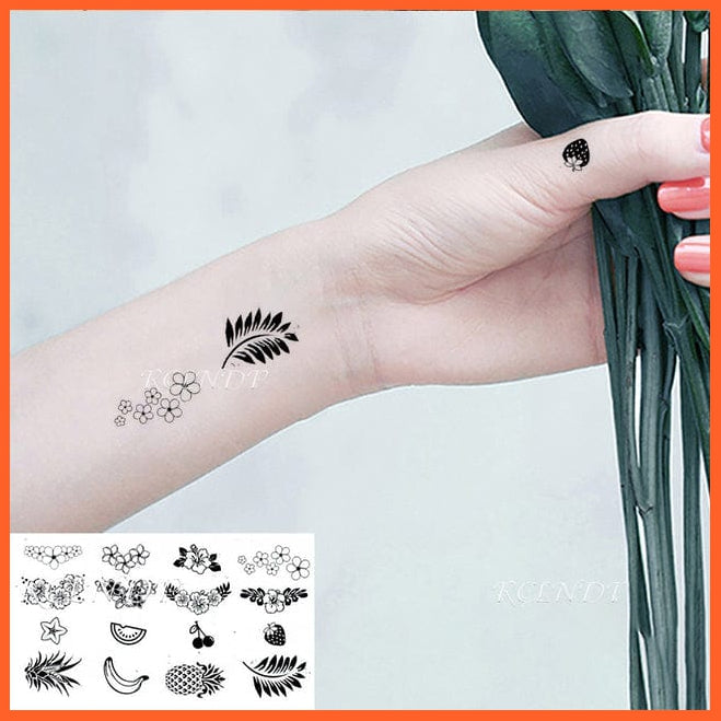 whatagift.com.au Tattoo Wine Red 2 Waterproof Temporary Knives Tattoo Sticker