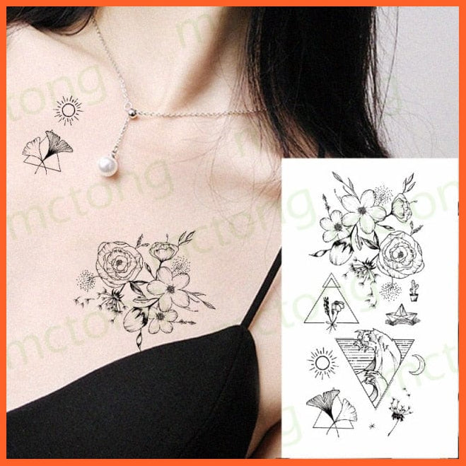 Waterproof Temporary Tattoo Sticker | 3D Butterfly Fake Tattoo | Flash Snake Feather Tattoo Body Art Rose For Girl Women Men | whatagift.com.au.