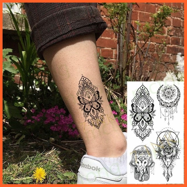 Waterproof Temporary Tattoo Sticker | 3D Butterfly Fake Tattoo | Flash Snake Feather Tattoo Body Art Rose For Girl Women Men | whatagift.com.au.