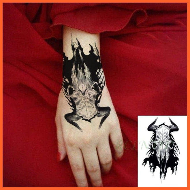 Waterproof Temporary Tattoo Stickers | Eagle Crow Gothic Eye Flash Tattoo Hand Back Arm  Body Art For Women Men | whatagift.com.au.