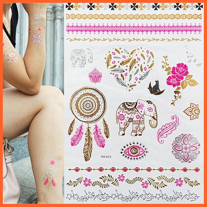 Temporary Flash Einmal Tattoo Classic Gold Armband Body Art Stickers For Men Women | whatagift.com.au.