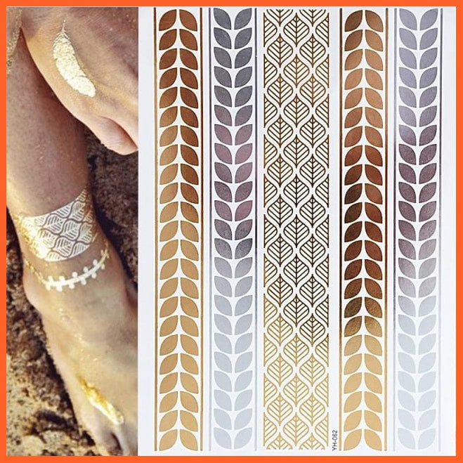 Temporary Flash Einmal Tattoo Classic Gold Armband Body Art Stickers For Men Women | whatagift.com.au.