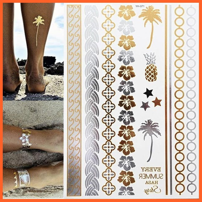 Temporary Flash Einmal Tattoo Classic Gold Armband Body Art Stickers For Men Women | whatagift.com.au.