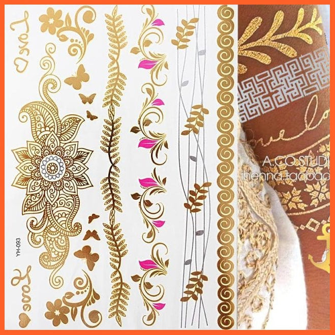 Temporary Flash Einmal Tattoo Classic Gold Armband Body Art Stickers For Men Women | whatagift.com.au.