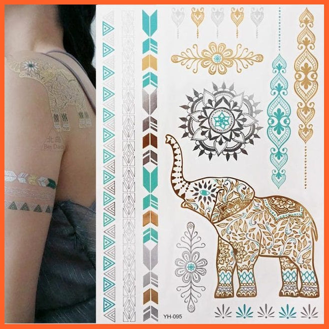 Temporary Flash Einmal Tattoo Classic Gold Armband Body Art Stickers For Men Women | whatagift.com.au.