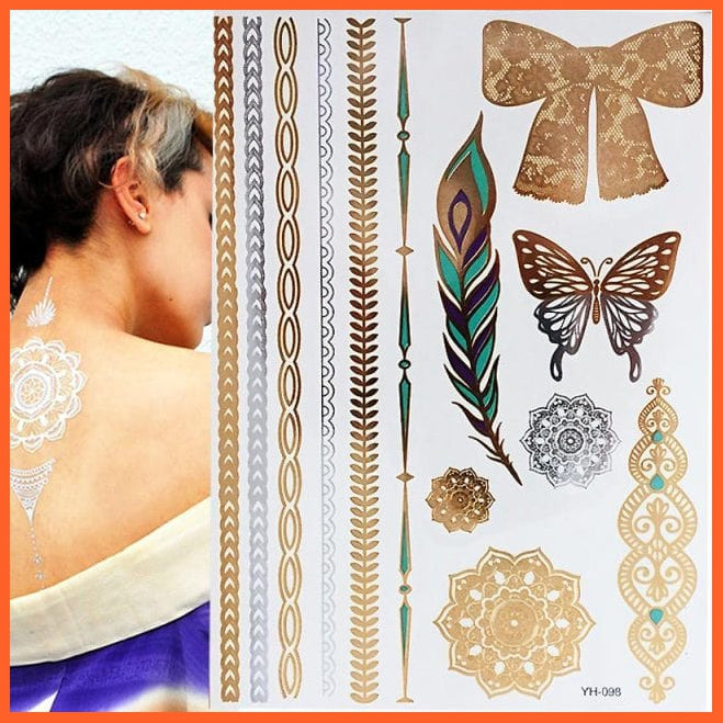 Temporary Flash Einmal Tattoo Classic Gold Armband Body Art Stickers For Men Women | whatagift.com.au.