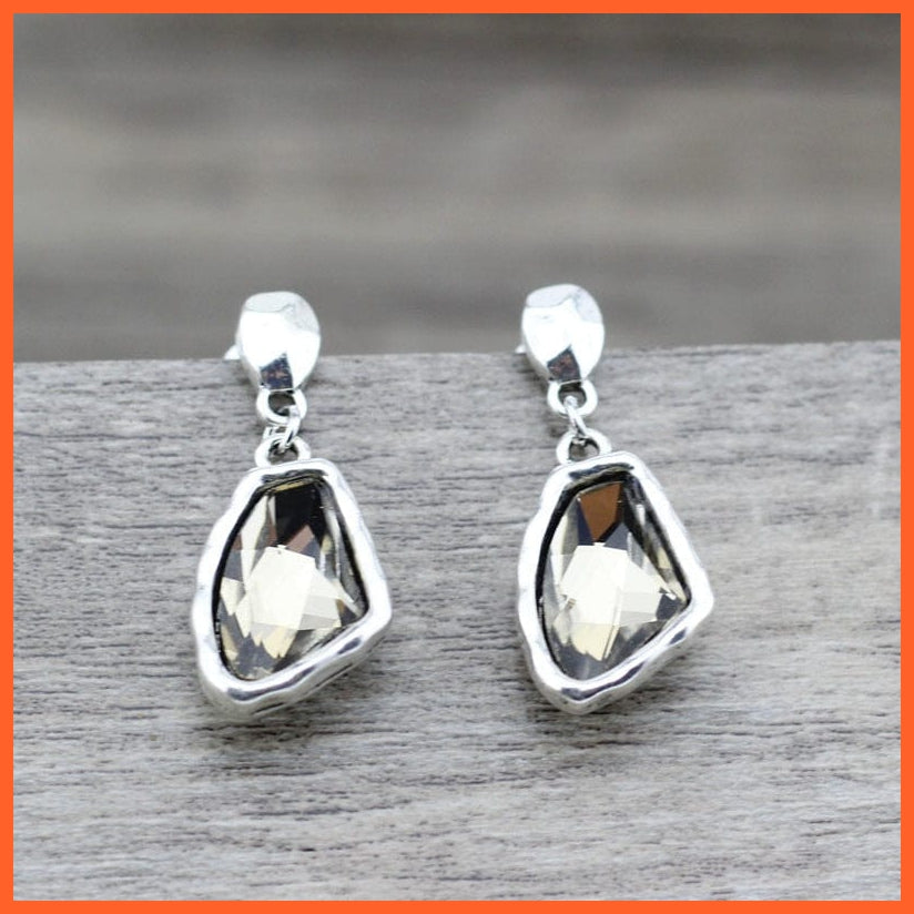 whatagift.com.au Tea Color Retro Charms Women Drop Irregular Crystal Earrings | Classic Design Women Earring For Wedding Valentine