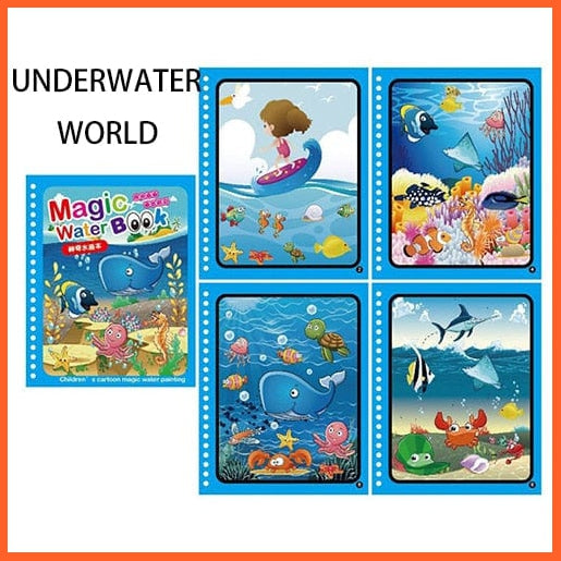 whatagift.com.au The underwater world Water Color Reusable Kid Drawing Books