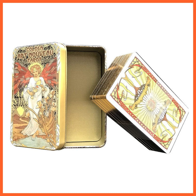 whatagift.com.au Tin Box Tarot 1 Tarot Cards with Tin Box Gilded Edge and Paper Guide