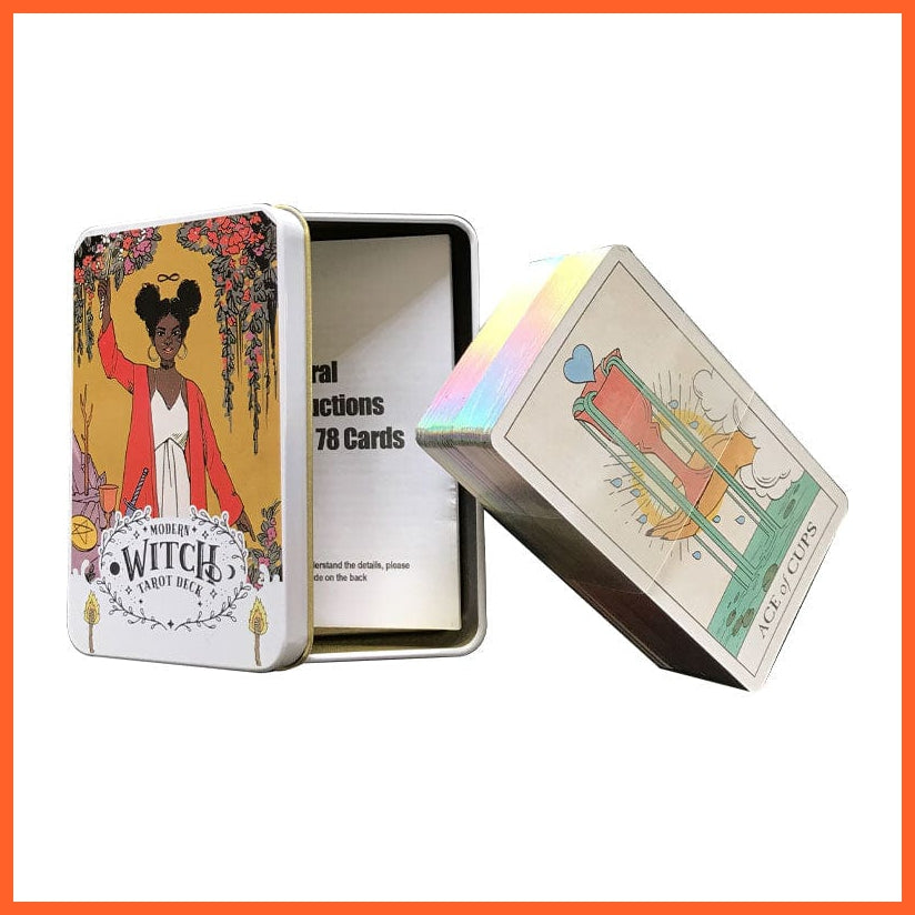 whatagift.com.au Tin Box Tarot 2 Tarot Cards with Tin Box Gilded Edge and Paper Guide