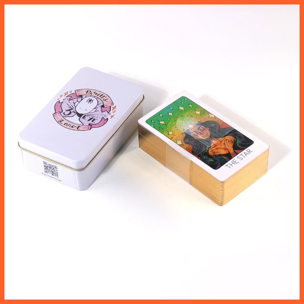 whatagift.com.au Tin Box Tarot 3 Tarot Cards With Tin Box Gilded Edge And Paper Guide - 3rd Eye Tarot