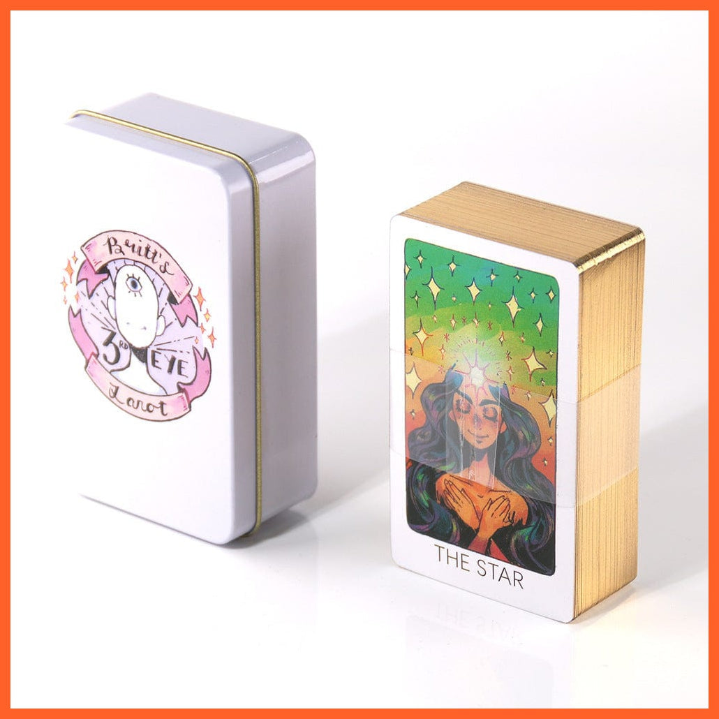 whatagift.com.au Tin Box Tarot 3 Tarot Cards With Tin Box Gilded Edge And Paper Guide - 3rd Eye Tarot