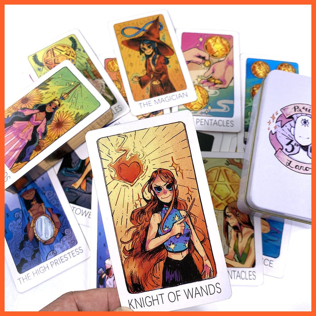 whatagift.com.au Tin Box Tarot 3 Tarot Cards With Tin Box Gilded Edge And Paper Guide - 3rd Eye Tarot