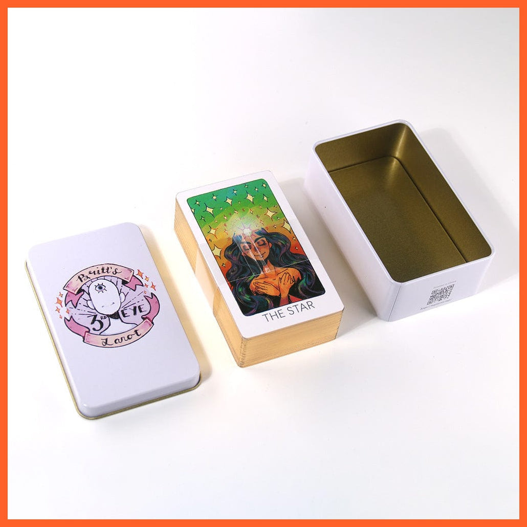 whatagift.com.au Tin Box Tarot 3 Tarot Cards With Tin Box Gilded Edge And Paper Guide - 3rd Eye Tarot