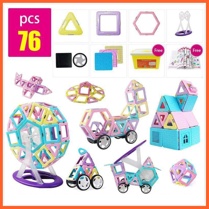 Magnetic Construction Blocks | Construction And Building Educational Magnetic Toy | whatagift.com.au.