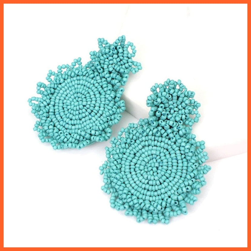whatagift.com.au Turquoise Earrings Bohemian Handmade Beads Drop Earrings For Women