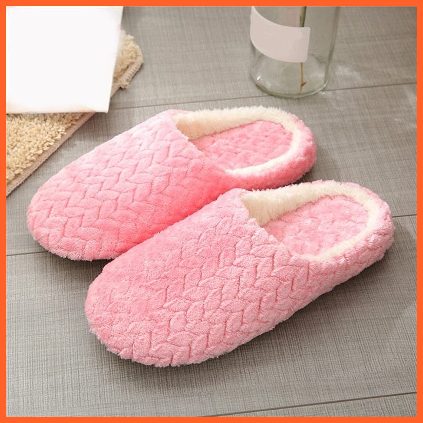 whatagift.com.au Type 2-A / 36 Unisex Winter Warm Soft Plush Indoor Slippers