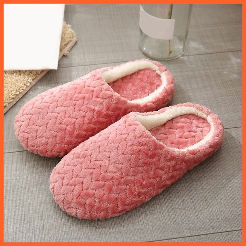 whatagift.com.au Type 2-C / 36 Unisex Winter Warm Soft Plush Indoor Slippers