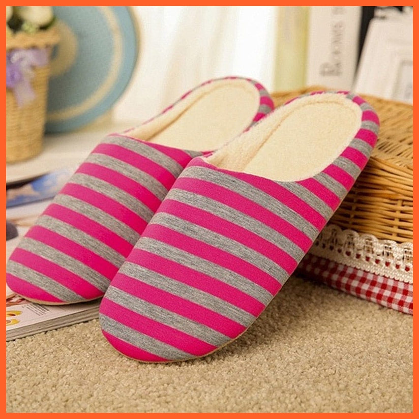 whatagift.com.au Type 3-B / 36 Unisex Winter Warm Soft Plush Indoor Slippers