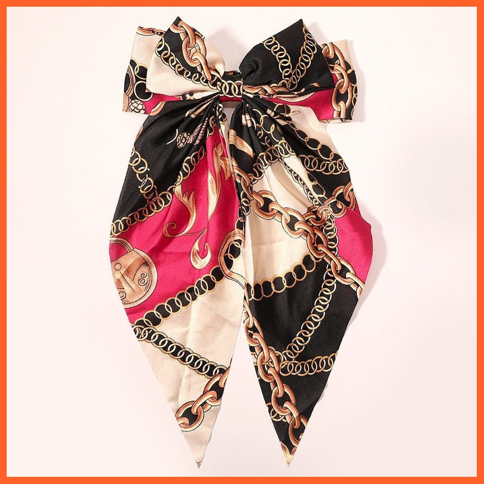 whatagift.com.au U Women Large Bow Hairpin | Summer Chiffon Big Bowknot Clip | Hair Accessories