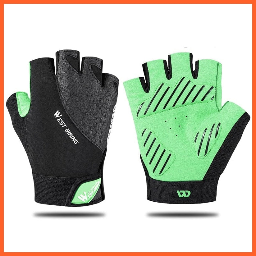 whatagift.com.au Unisex Gloves 210 Green / S / China Cycling Half Finger Gloves | Men Women Gym Fitness Non-slip Sports Gloves