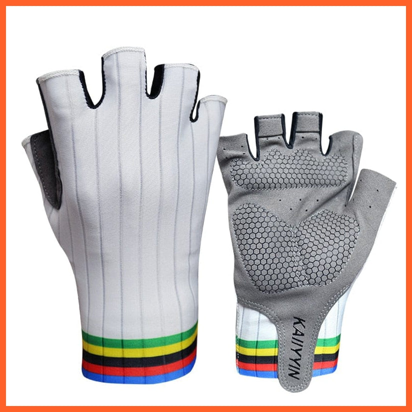 whatagift.com.au Unisex Gloves 5S white / S New Pro Aero Bike Team cycling Gloves | Half Finger Outdoor Unisex Sport Gloves