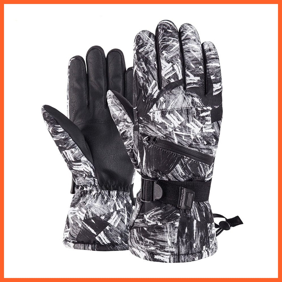 whatagift.com.au Unisex Gloves Black white / S / China Men Women Ski Gloves | Ultralight Winter Warm Snow waterproof gloves