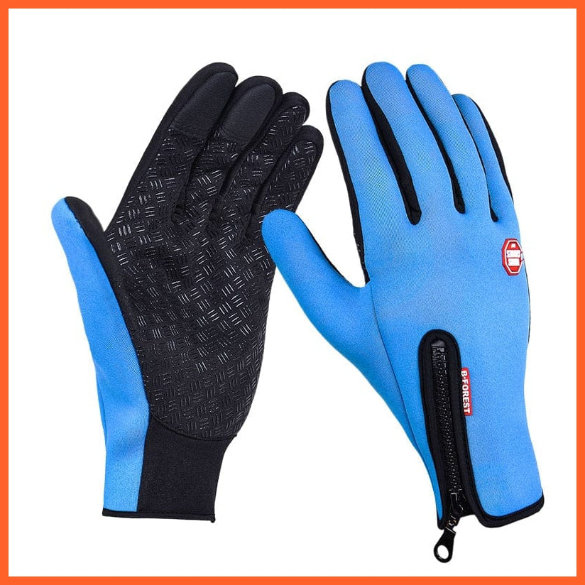 whatagift.com.au Unisex Gloves Blue / S Unisex Winter Thermal Warm Cycling Bicycle Touch Screen Gloves
