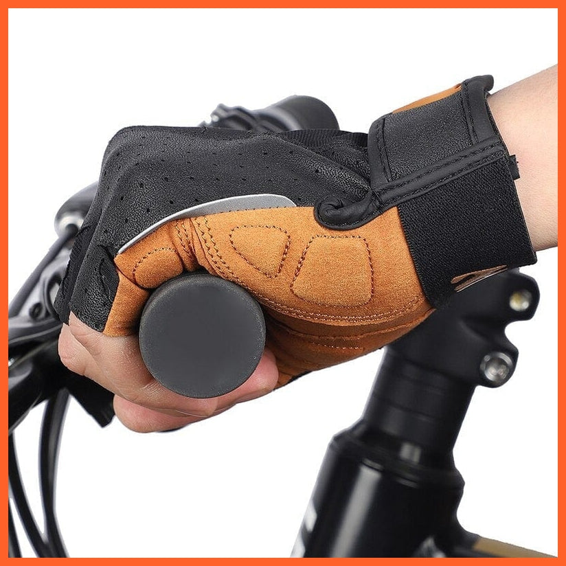 whatagift.com.au Unisex Gloves Cycling Half Finger Gloves | Men Women Gym Fitness Non-slip Sports Gloves