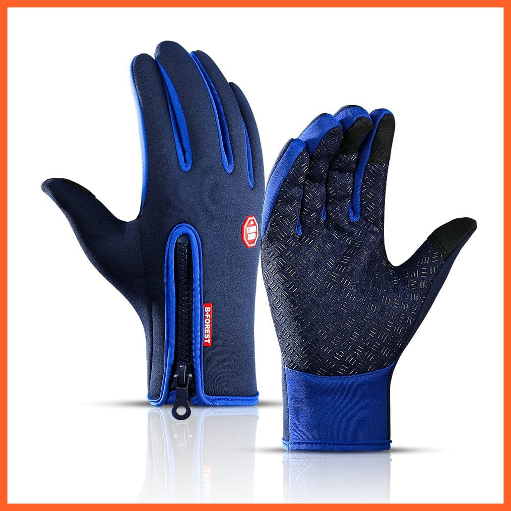 whatagift.com.au Unisex Gloves Dark blue-01 / S Winter Sports Anti-slip Windproof  Full Finger Gloves