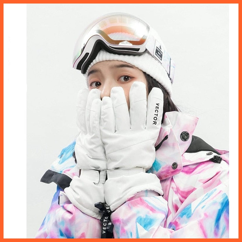 whatagift.com.au Unisex Gloves Extra Thick Men Women 2-IN-1 Mittens Ski Gloves | Snow Sports Waterproof Gloves