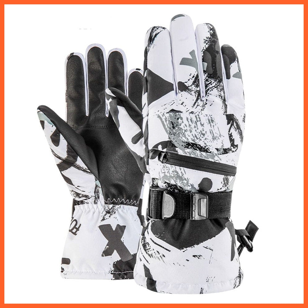 whatagift.com.au Unisex Gloves Gray white / S / China Men Women Ski Gloves | Ultralight Winter Warm Snow waterproof gloves