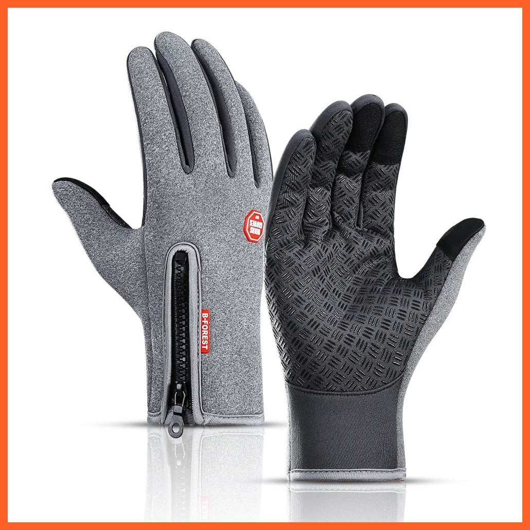 whatagift.com.au Unisex Gloves Grey-01 / S Winter Sports Anti-slip Windproof  Full Finger Gloves