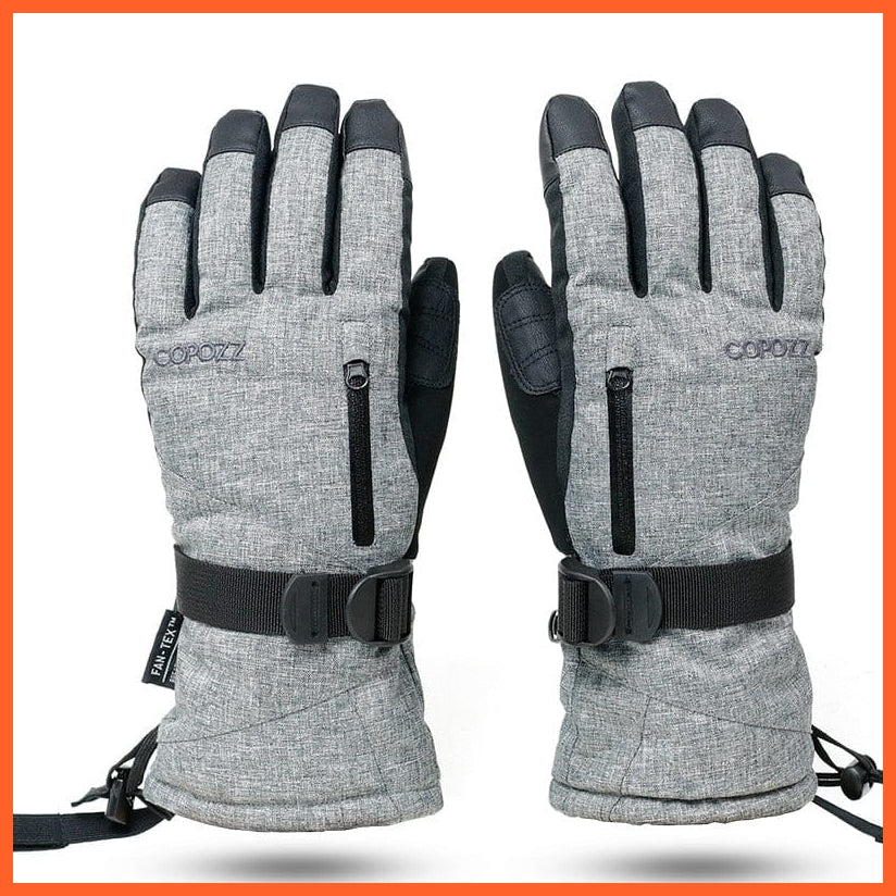 whatagift.com.au Unisex Gloves Grey / M / China Ski Waterproof Thermal Touchscreen Gloves | Men Women Warm Snow Gloves