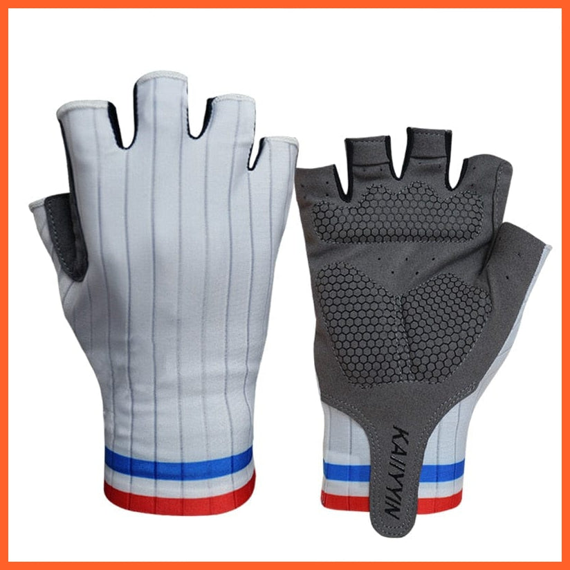 whatagift.com.au Unisex Gloves HBL white / S New Pro Aero Bike Team cycling Gloves | Half Finger Outdoor Unisex Sport Gloves