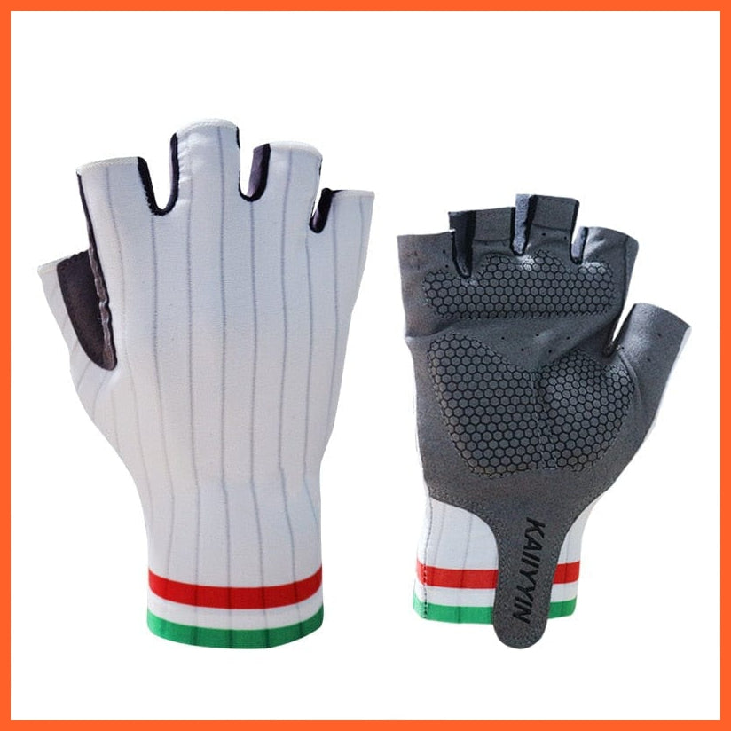 whatagift.com.au Unisex Gloves LBH white / S New Pro Aero Bike Team cycling Gloves | Half Finger Outdoor Unisex Sport Gloves