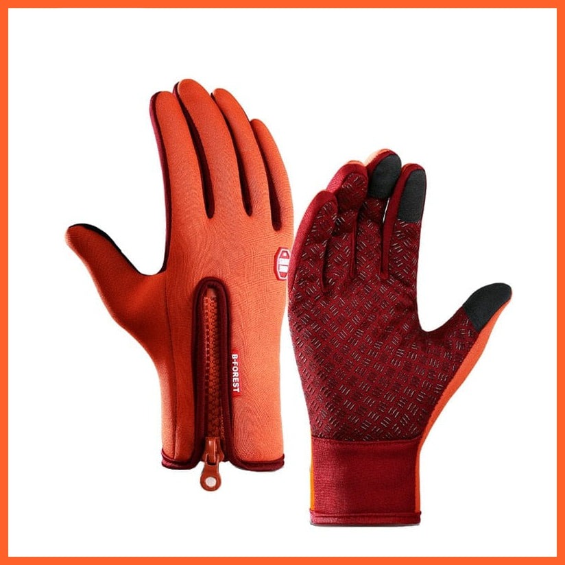 whatagift.com.au Unisex Gloves orange / S Cycling Winter Outdoor Sports Gloves | Men Women Touch Screen Windproof Glove