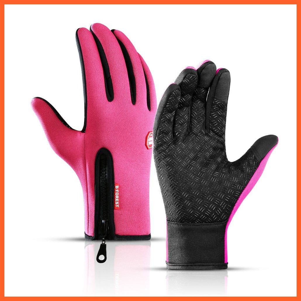 whatagift.com.au Unisex Gloves Pink-01 / S Winter Sports Anti-slip Windproof  Full Finger Gloves