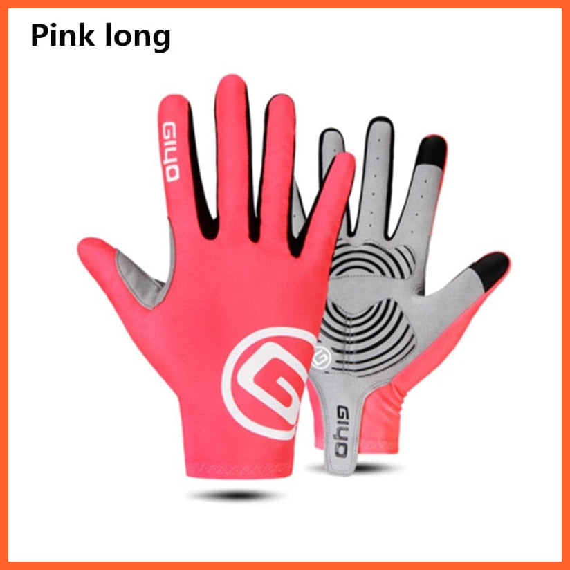 whatagift.com.au Unisex Gloves pink long / S Long Full Fingers Sports Cycling Gloves |  Men Women Bike Riding Racing Gloves