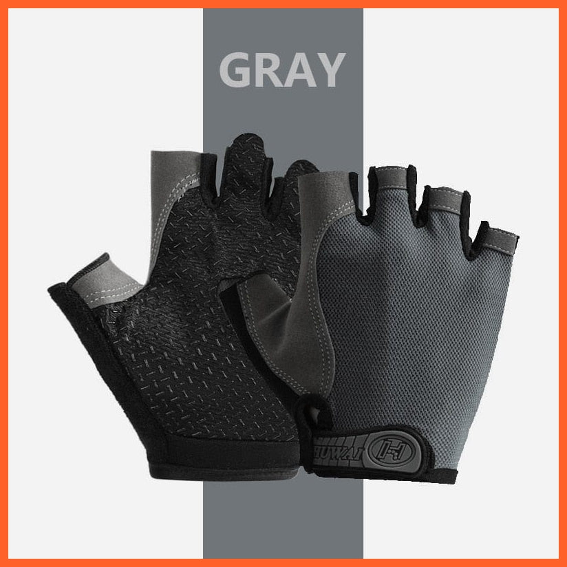 whatagift.com.au Unisex Gloves Professional Gym Fitness Anti-Slip Gloves | Women Men Half Finger Cycling Glove