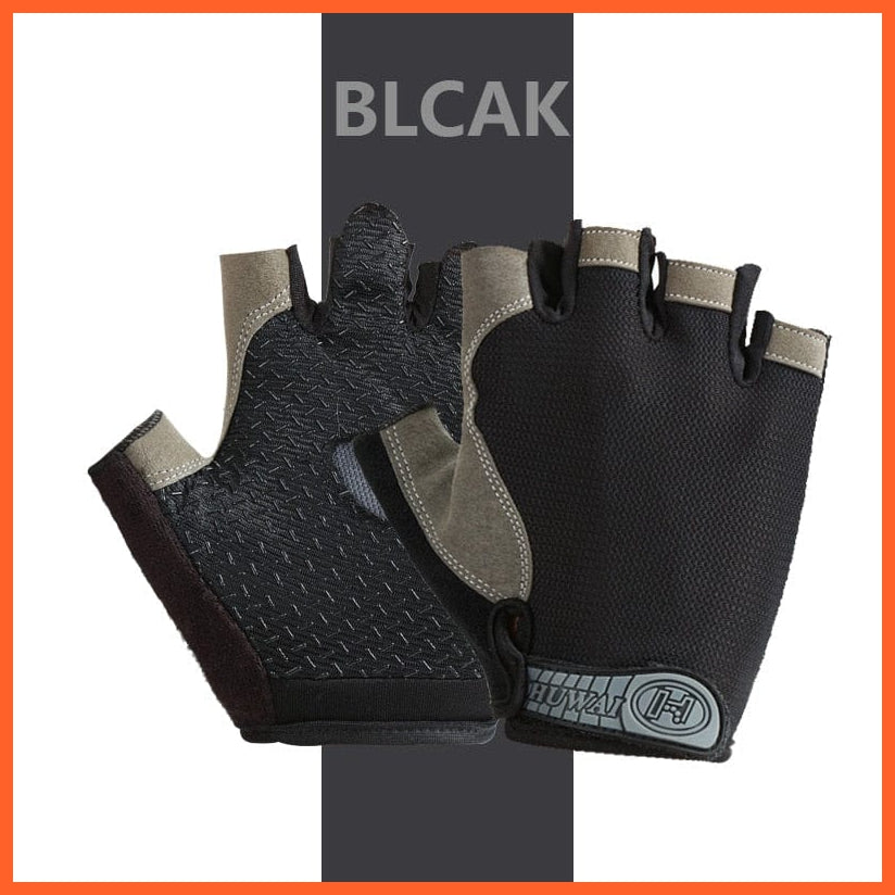 whatagift.com.au Unisex Gloves Professional Gym Fitness Anti-Slip Gloves | Women Men Half Finger Cycling Glove
