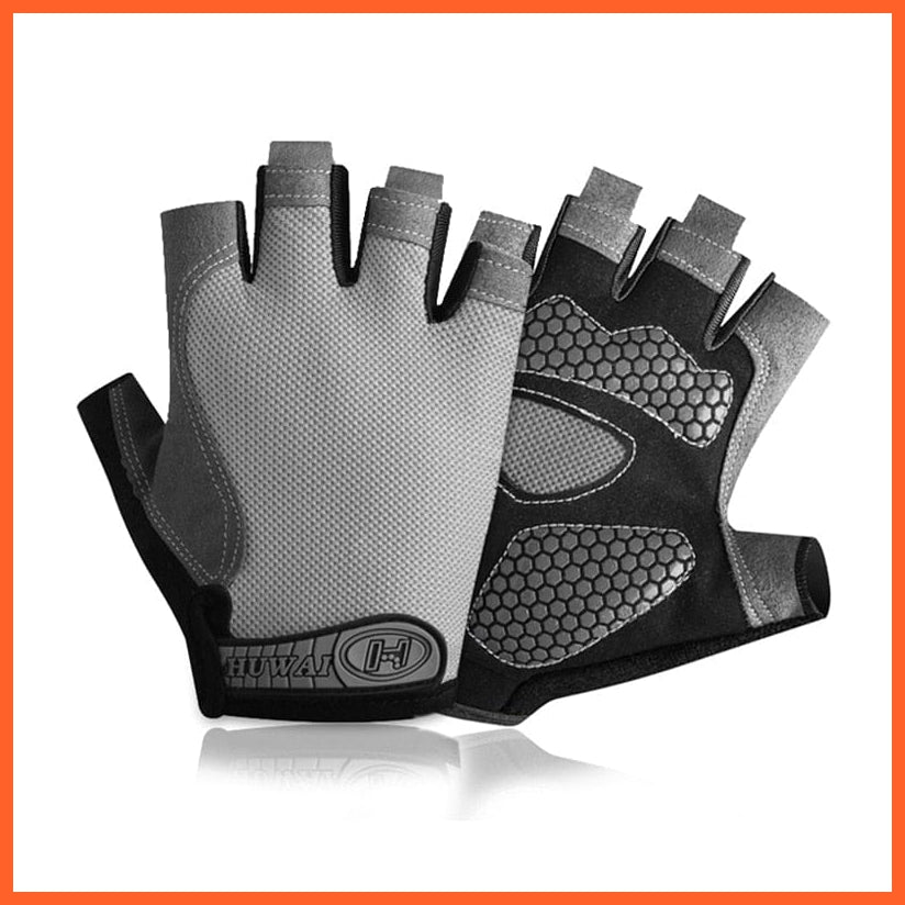 whatagift.com.au Unisex Gloves Professional Gym Fitness Anti-Slip Gloves | Women Men Half Finger Cycling Glove
