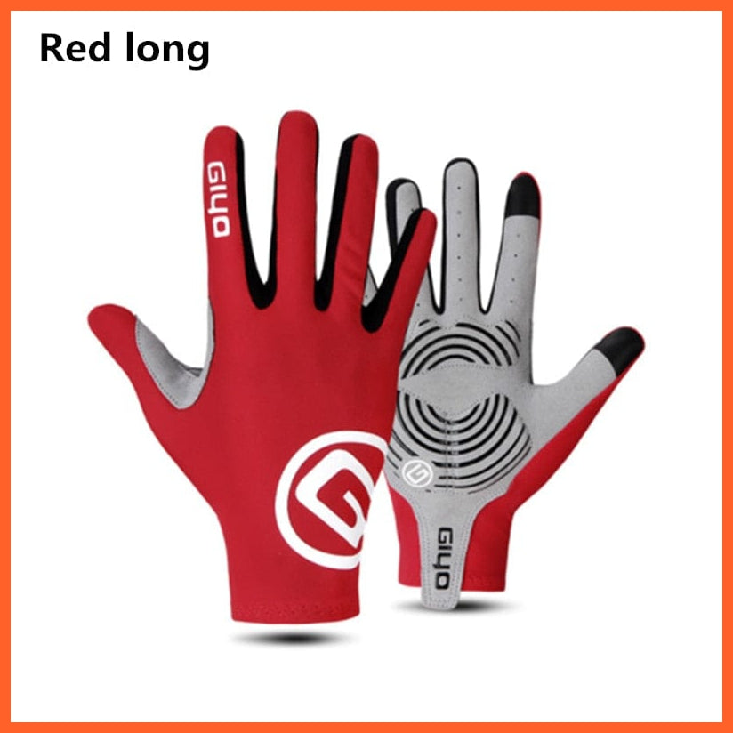 whatagift.com.au Unisex Gloves red long / S Long Full Fingers Sports Cycling Gloves |  Men Women Bike Riding Racing Gloves