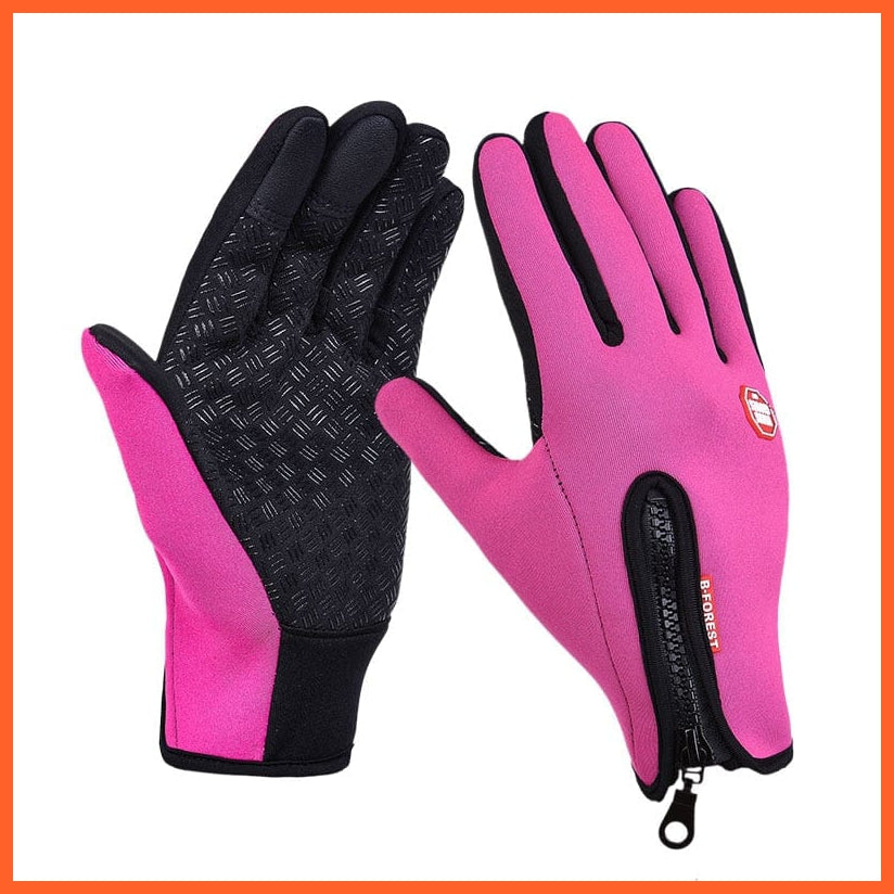 whatagift.com.au Unisex Gloves Red / S Unisex Winter Thermal Warm Cycling Bicycle Touch Screen Gloves
