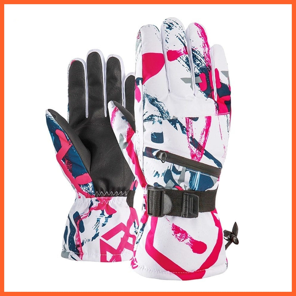 whatagift.com.au Unisex Gloves Red white / S / China Men Women Ski Gloves | Ultralight Winter Warm Snow waterproof gloves