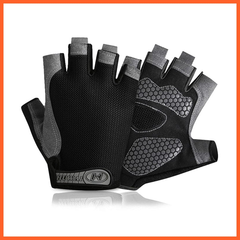 whatagift.com.au Unisex Gloves Silicone Black / S Professional Gym Fitness Anti-Slip Gloves | Women Men Half Finger Cycling Glove