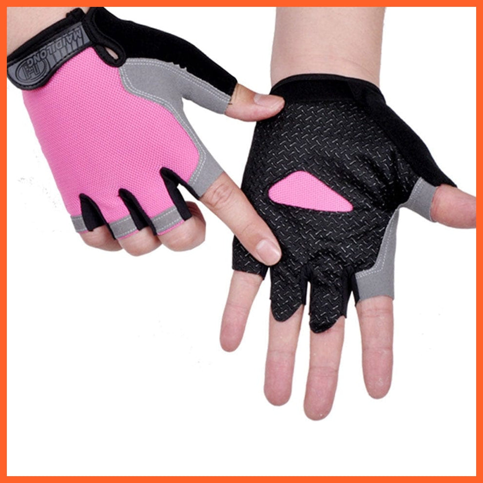 whatagift.com.au Unisex Gloves Type A--Pink / S Cycling Anti-slip Anti-sweat Men Women Half Finger Gloves | Unisex Sports Gloves