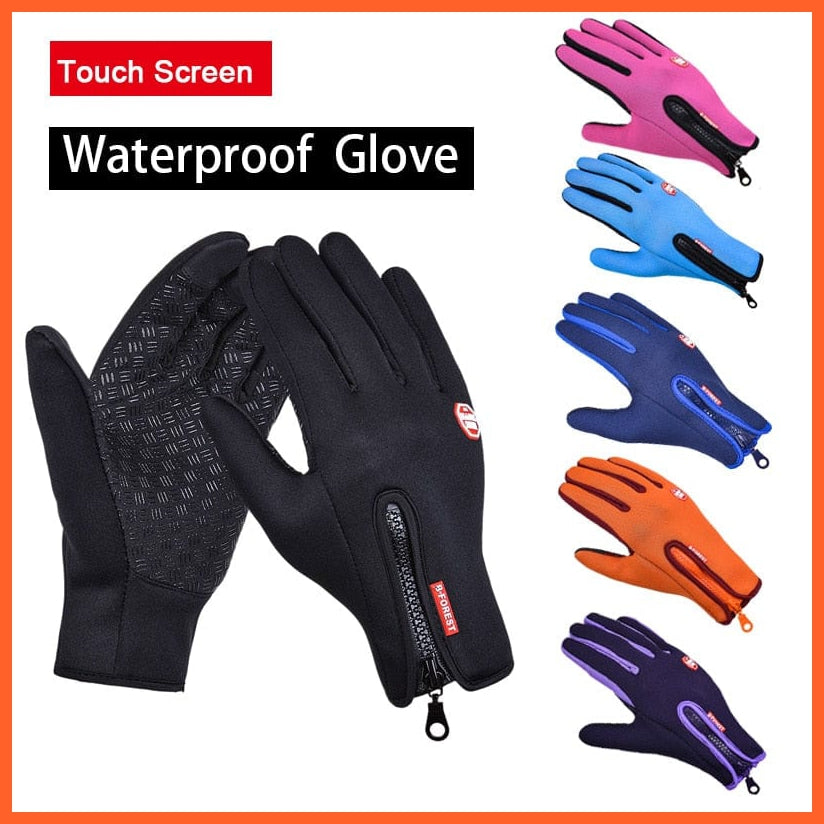 whatagift.com.au Unisex Gloves Unisex Winter Thermal Warm Cycling Bicycle Touch Screen Gloves